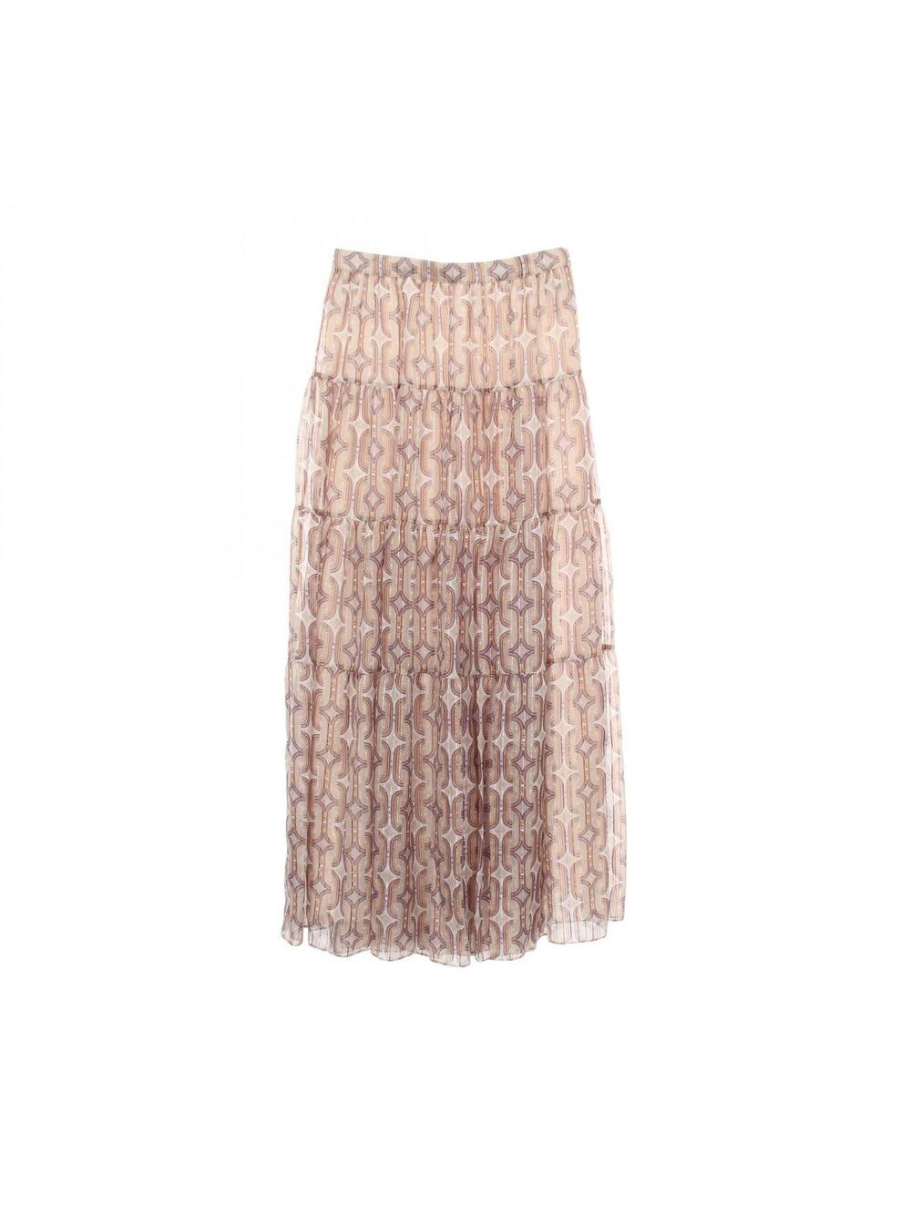 Celine All Over Print Long Skirt Silk #342280C37B